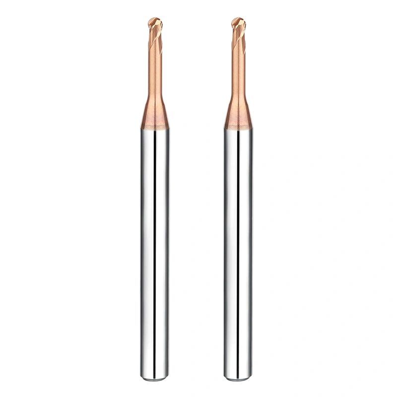 hrc65 end mills 2 flute long neck ball nose end mill