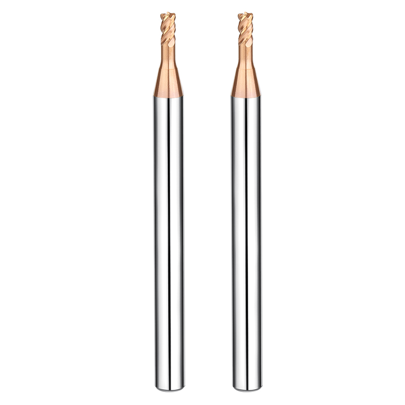 4 flute long neck corner radius end mills