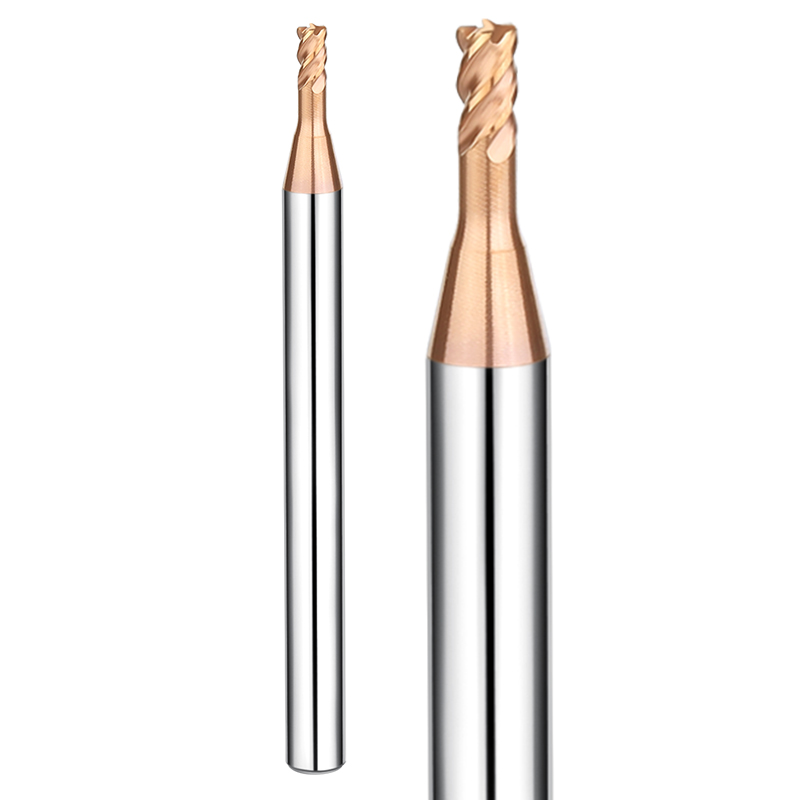 4 flute long neck corner radius end mills