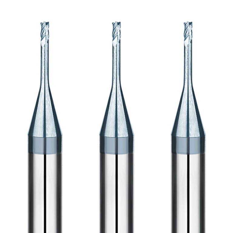 4 flute long neck flat end mills