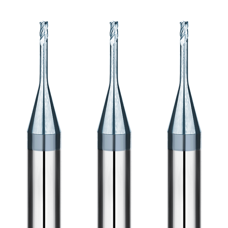 4 flute long neck flat end mills