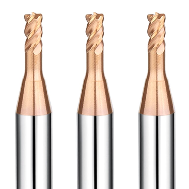4 flute long neck corner radius end mills