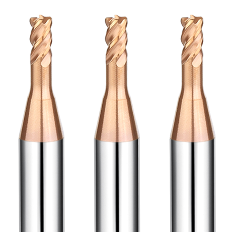 4 flute long neck corner radius end mills