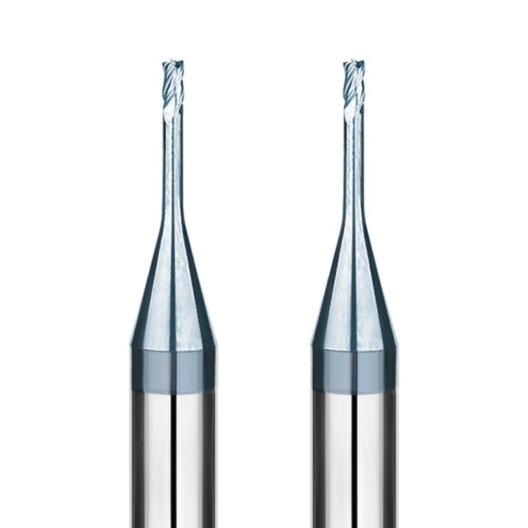 4 flute long neck flat end mills