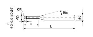 long neck corner radius end mill